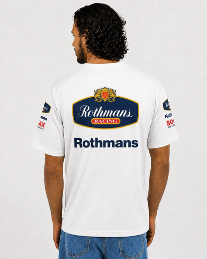 Camiseta DryFit Williams Retrô Rothmans Racing Branco