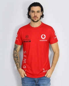 Camiseta Lewis Hamilton Mclaren Vodafone 2008 WDC Algodão