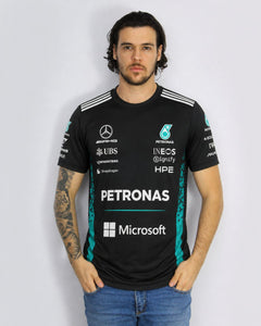 Camiseta Mercedes F1 2026 Preta Algodão