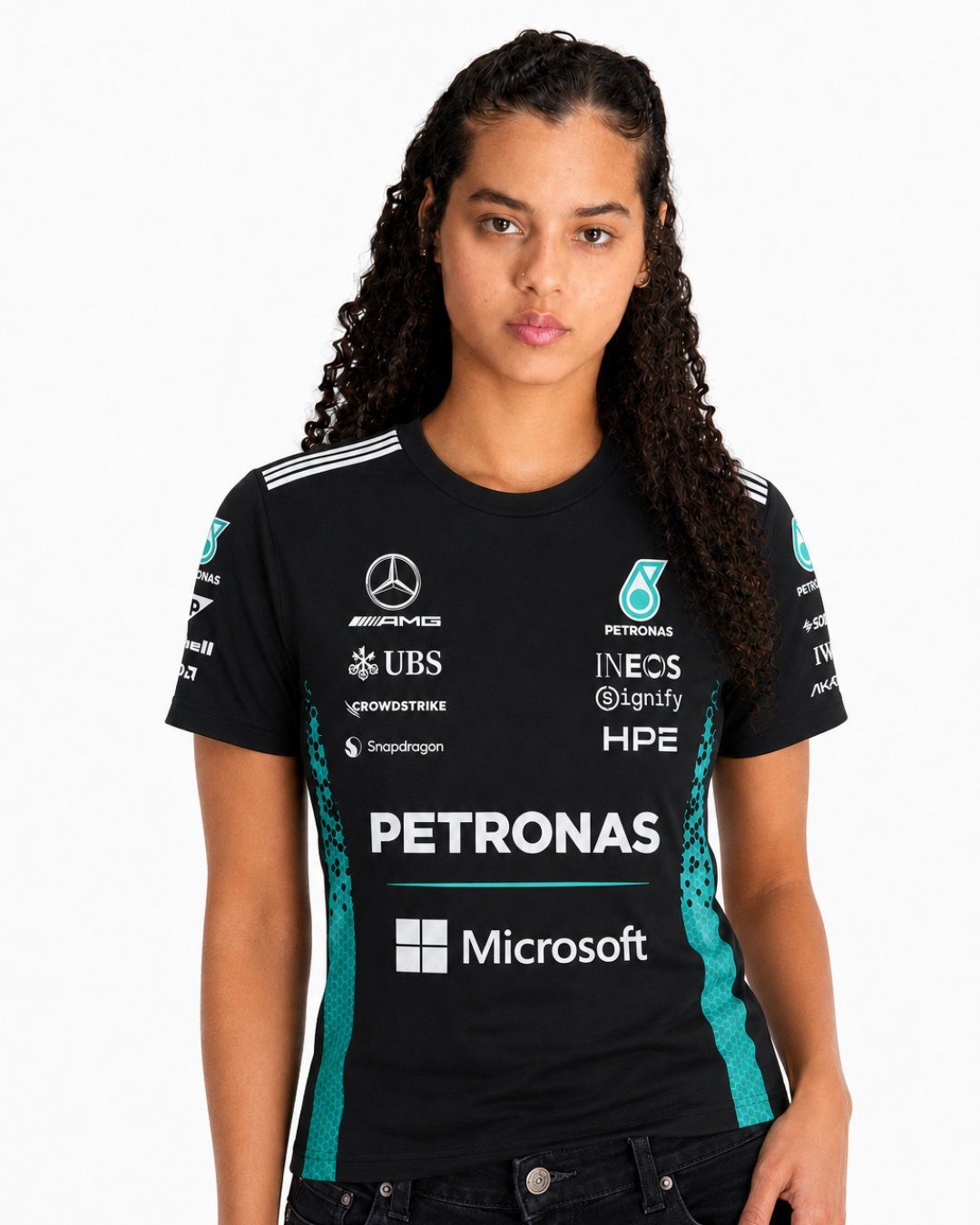 Camiseta Mercedes F1 2026 Preta Algodão