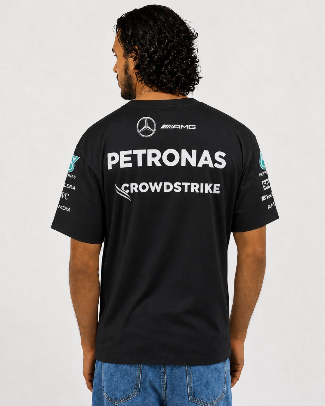 Camiseta Mercedes F1 2026 Preta Algodão