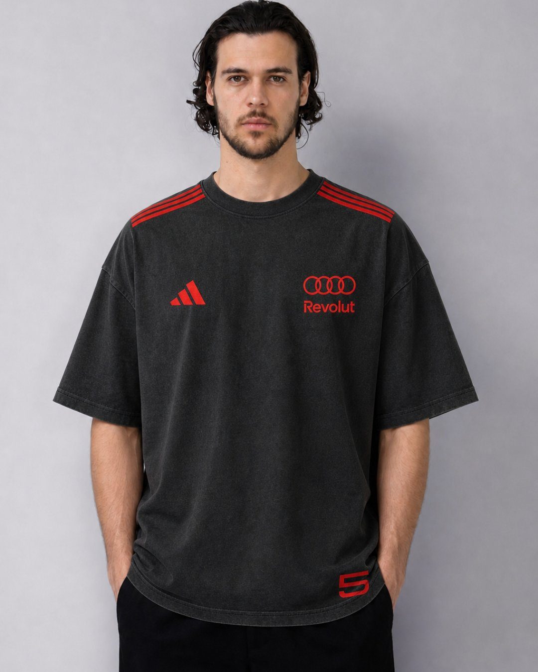 Camiseta Oversized Bortoleto Audi Edição Red & Black