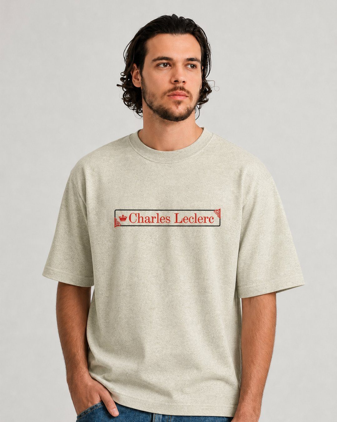 Camiseta Oversized Charles Lecrerc Card Edition