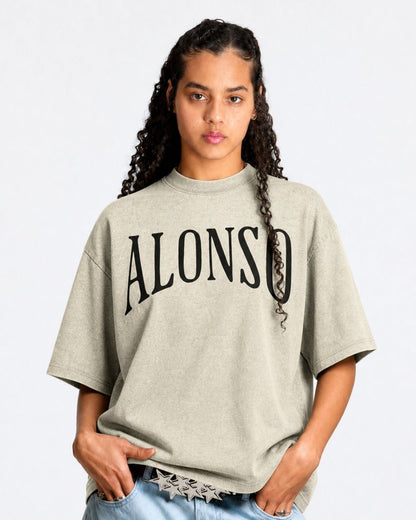 Camiseta Oversized Fernando Alonso Offwhite Card