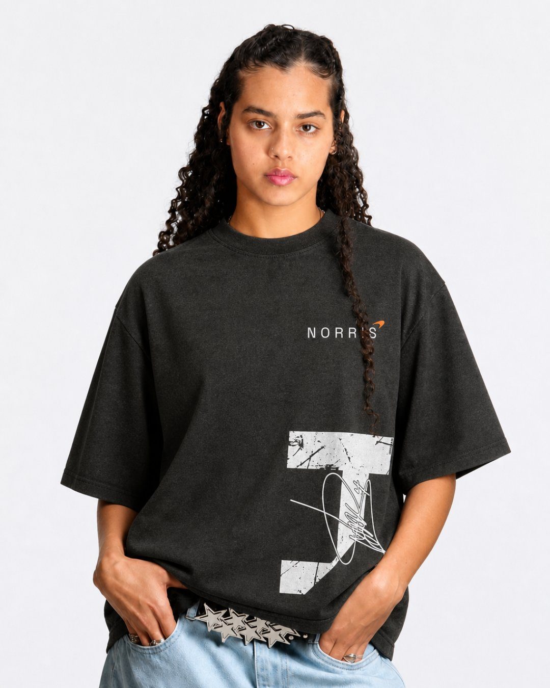 Camiseta Oversized Lando Norris Coleção Faces
