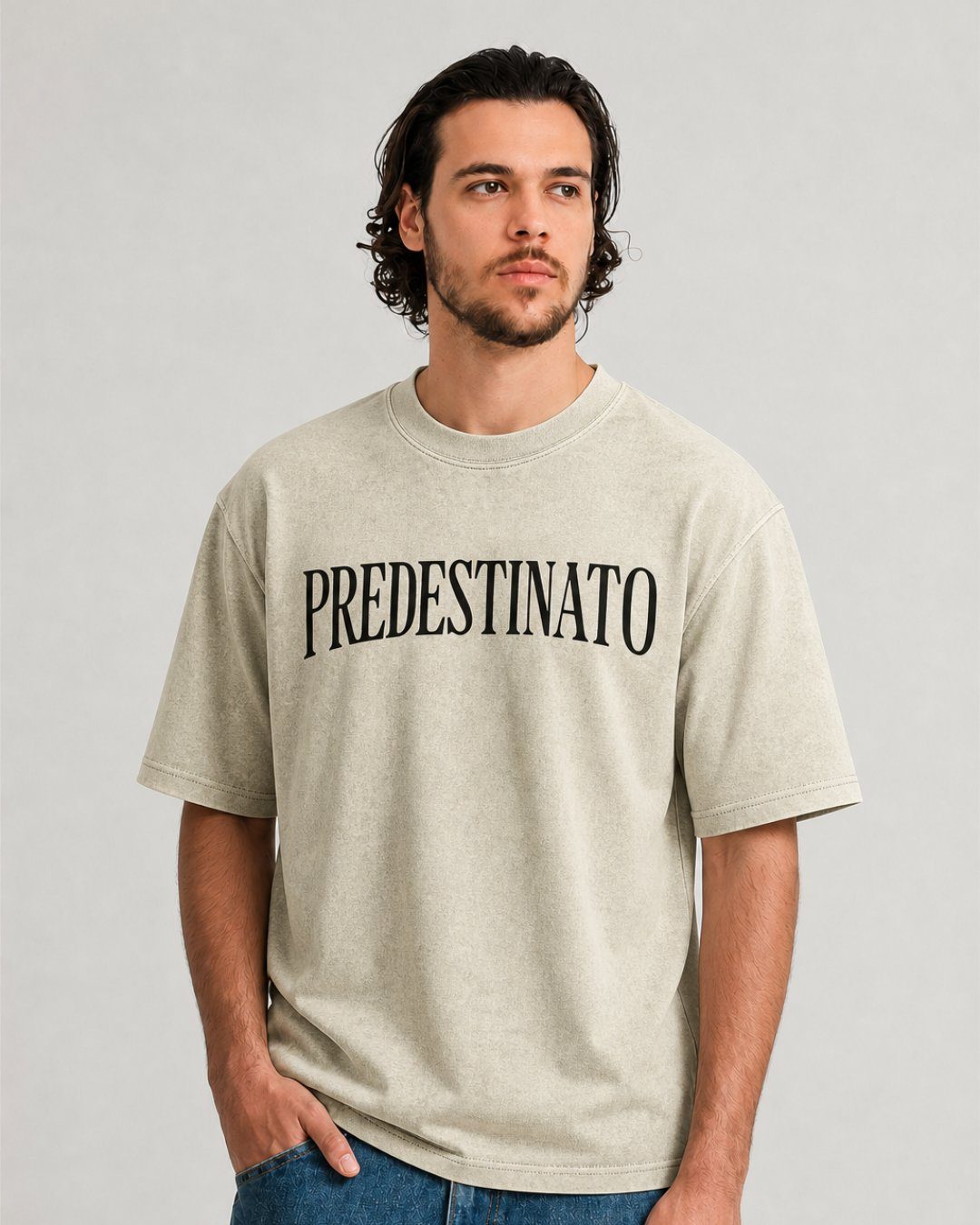 Camiseta Oversized Leclerc Predestinato Off White Card