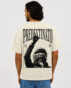 Camiseta Oversized Leclerc Predestinato Off White Card