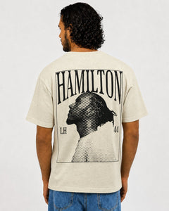 Camiseta Oversized Lewis Hamilton Off White Card