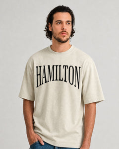Camiseta Oversized Lewis Hamilton Off White Card