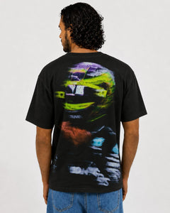 Camiseta Oversized Lewis Hamilton Neon Helmet