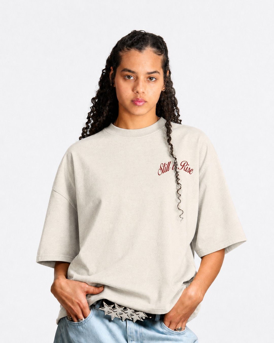 Camiseta Oversized Lewis Hamilton Still i Rise Off White 2025