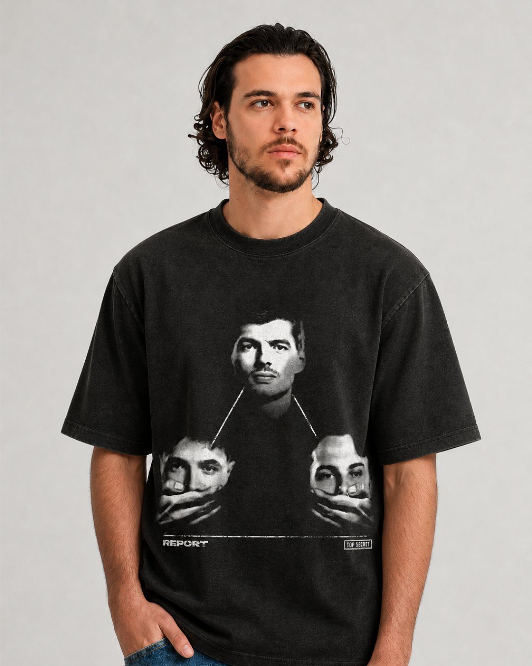 Camiseta Oversized Max Verstappen Report - Retratação