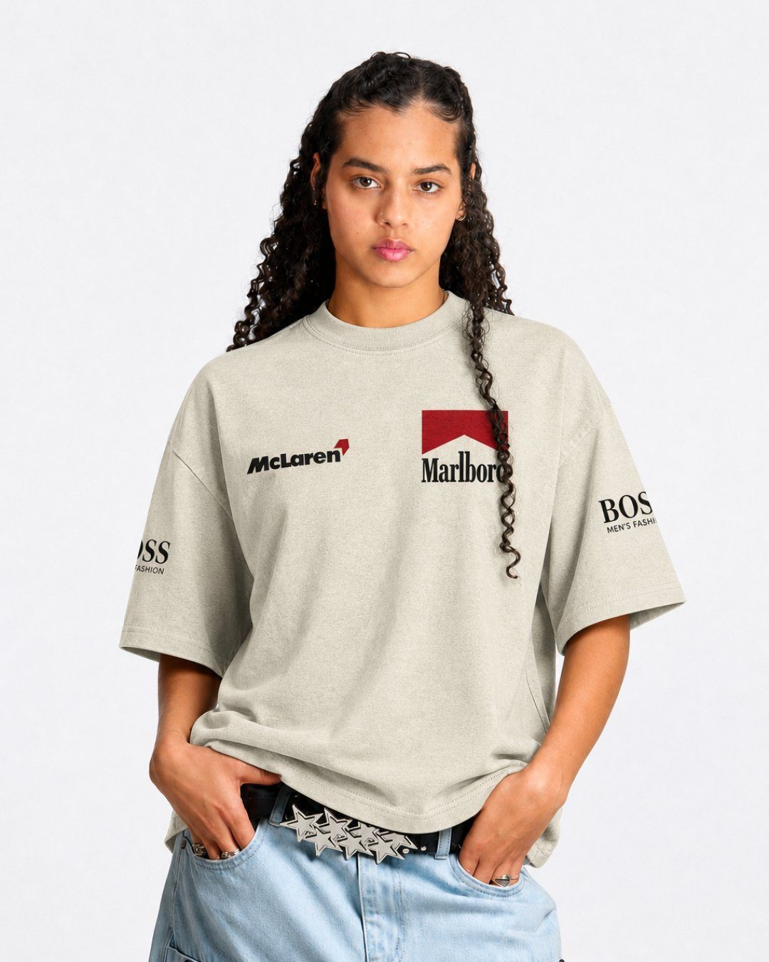 Camiseta Oversized McLaren Marlboro - Coleção Wide