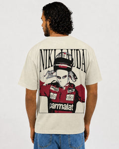 Camiseta Oversized Niki Lauda Offwhite Card