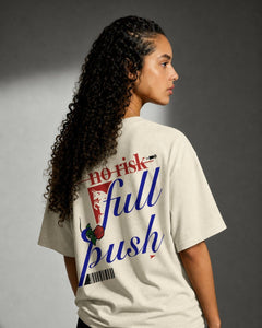 Camiseta Oversized No Risk Full Push Verstappen Off White