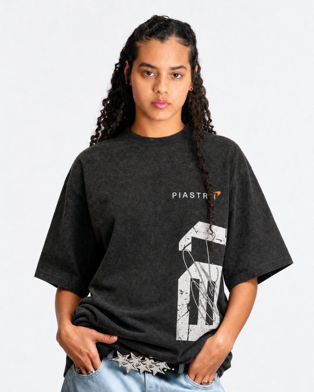 Camiseta Oversized Oscar Piastri Coleção Faces