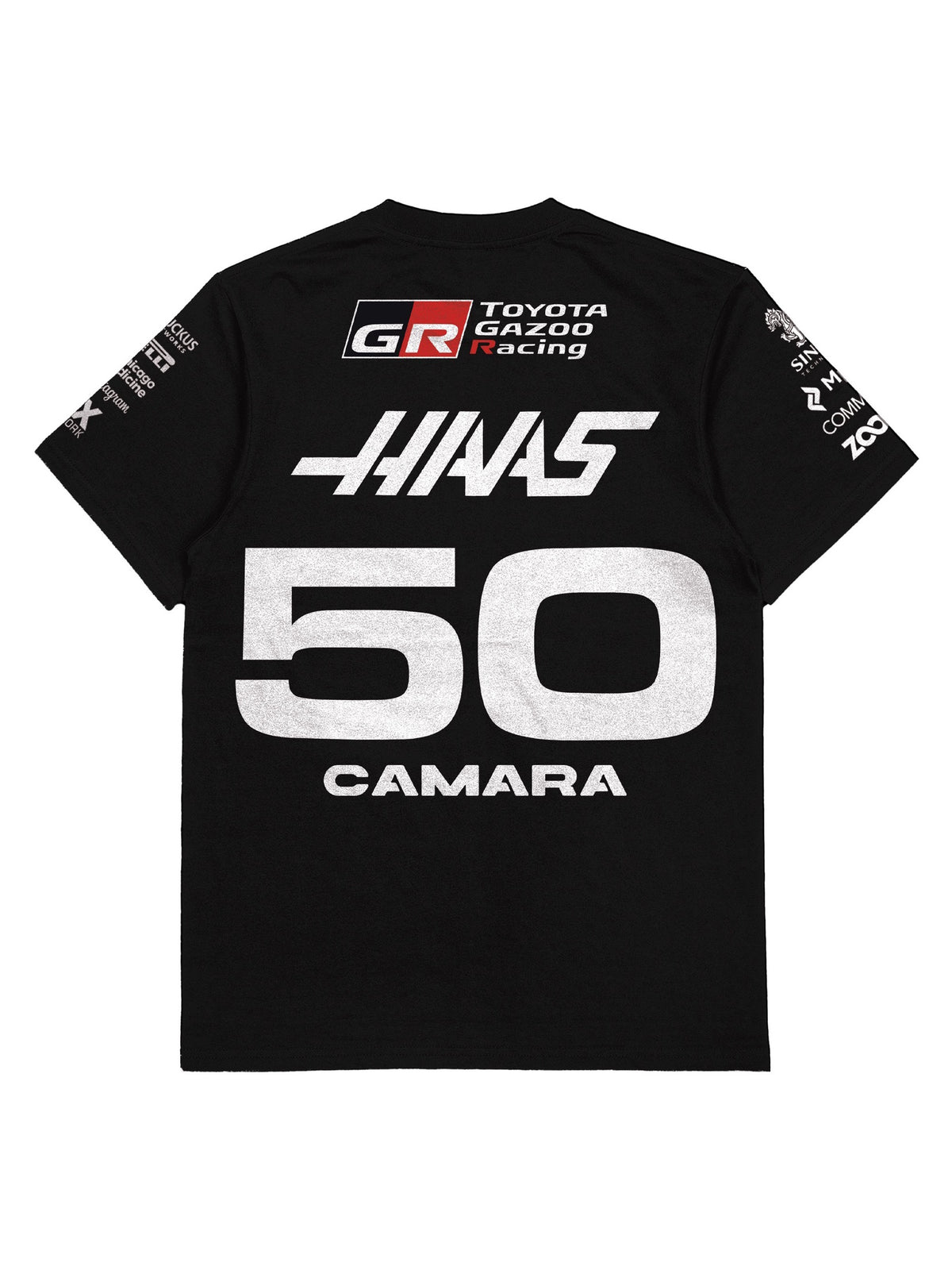 Costas da Camiseta Oversized Rafael Câmara Haas com o número 50 e o nome CAMARA