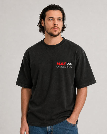Camiseta Oversized Verstappen Coleção Silhouette Pilots - Preta