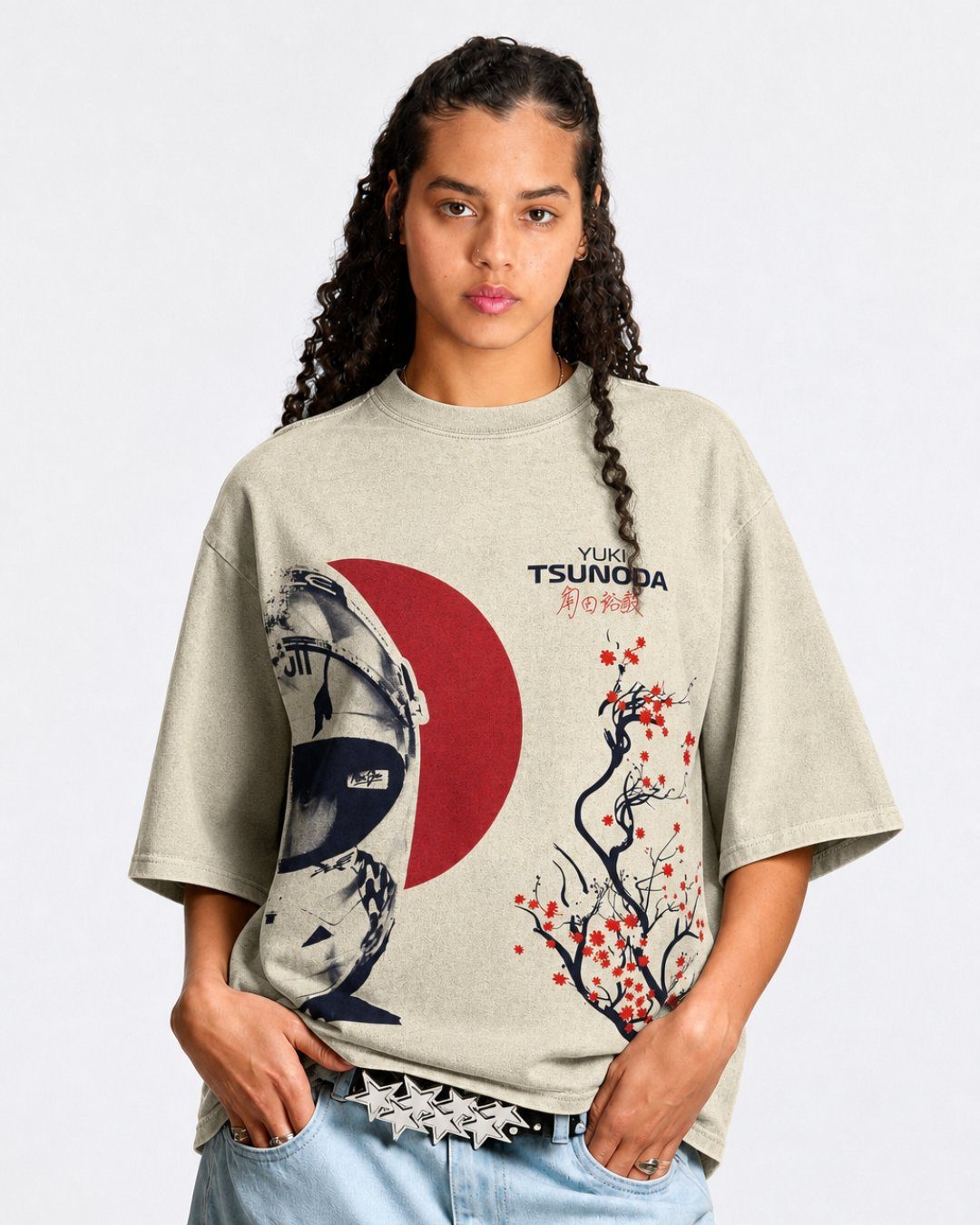 Camiseta Oversized Yuki Tsunoda Country Off White Card
