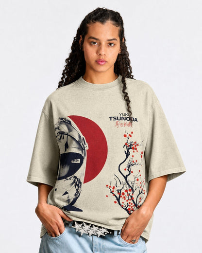 Camiseta Oversized Yuki Tsunoda Country Off White Card