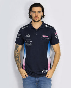 Camiseta Polo Alpine Pierre Gasly Azul Marinho 2025
