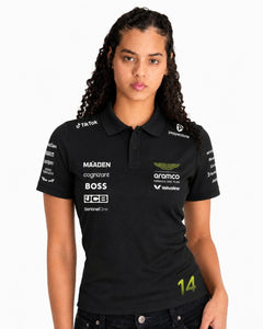 Camiseta Polo Aston Martin Fernando Alonso Preto 2025
