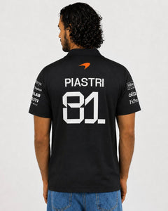 Camiseta Polo Mclaren Oscar Piastri Preto 2025