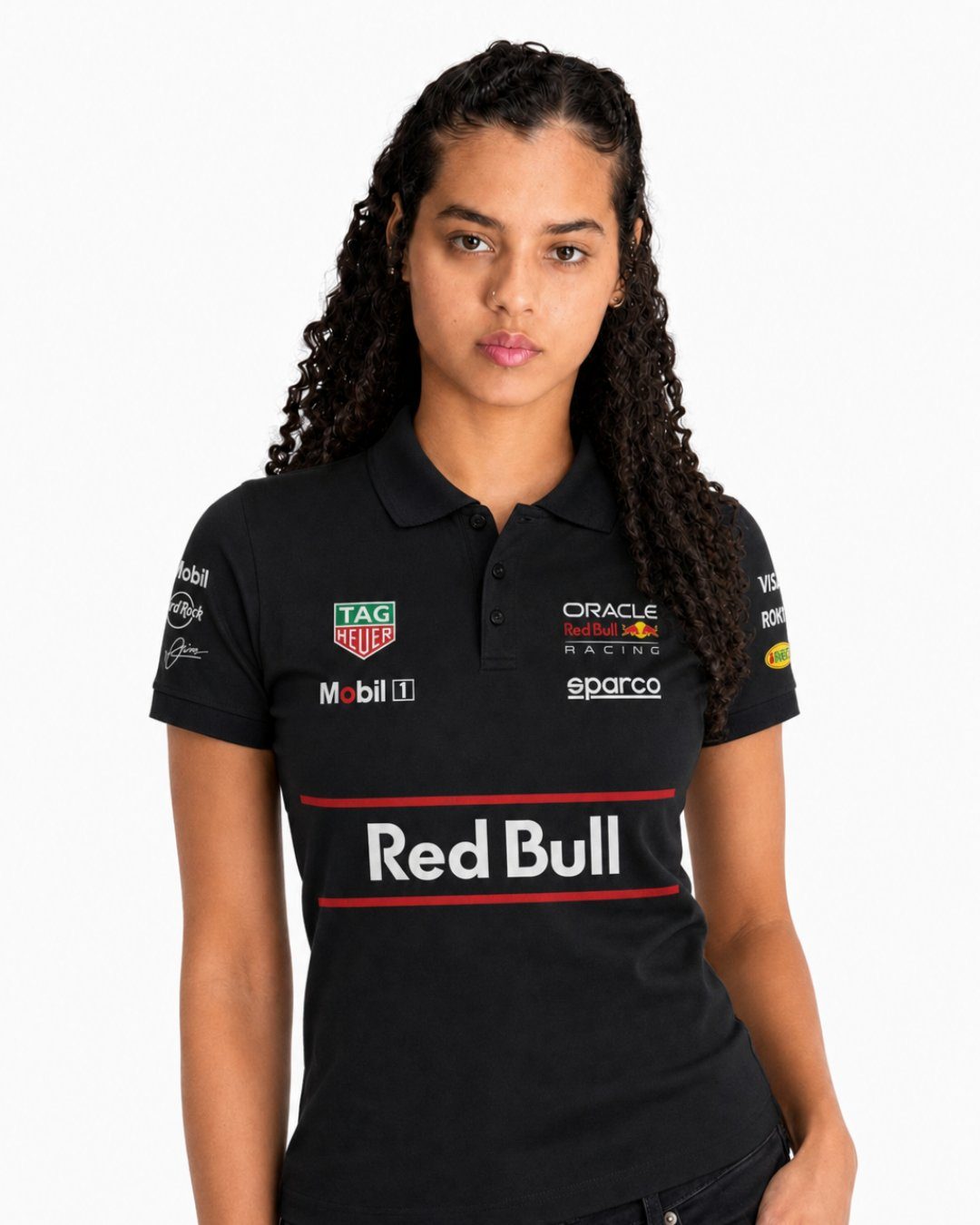 Camiseta Polo Red Bull Equipe Preto 2025