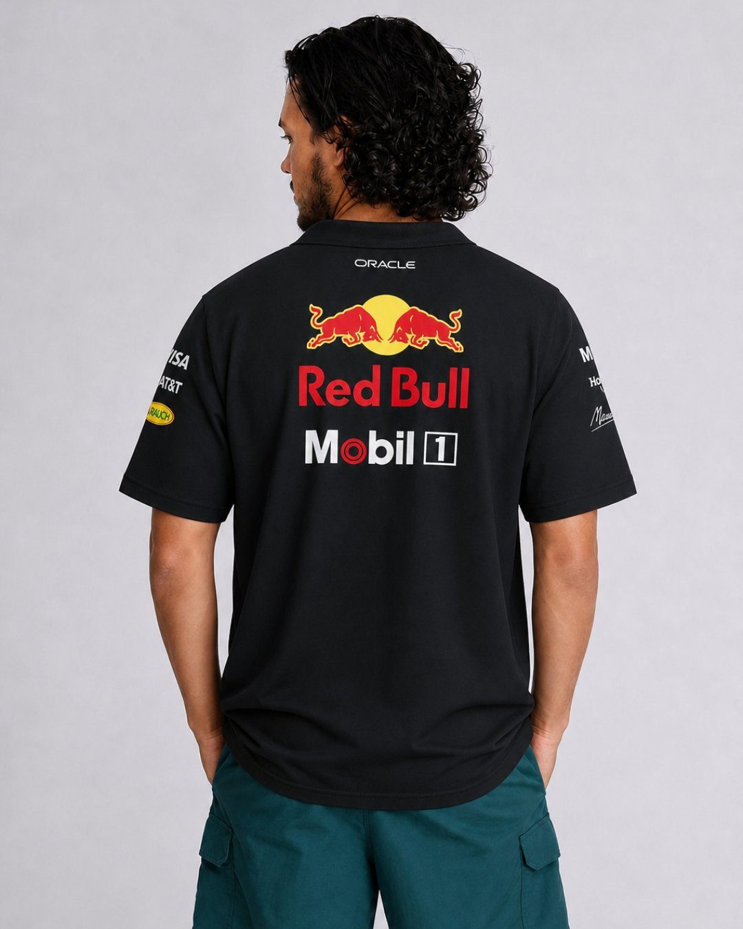 Camiseta Polo Red Bull Equipe Preto 2025