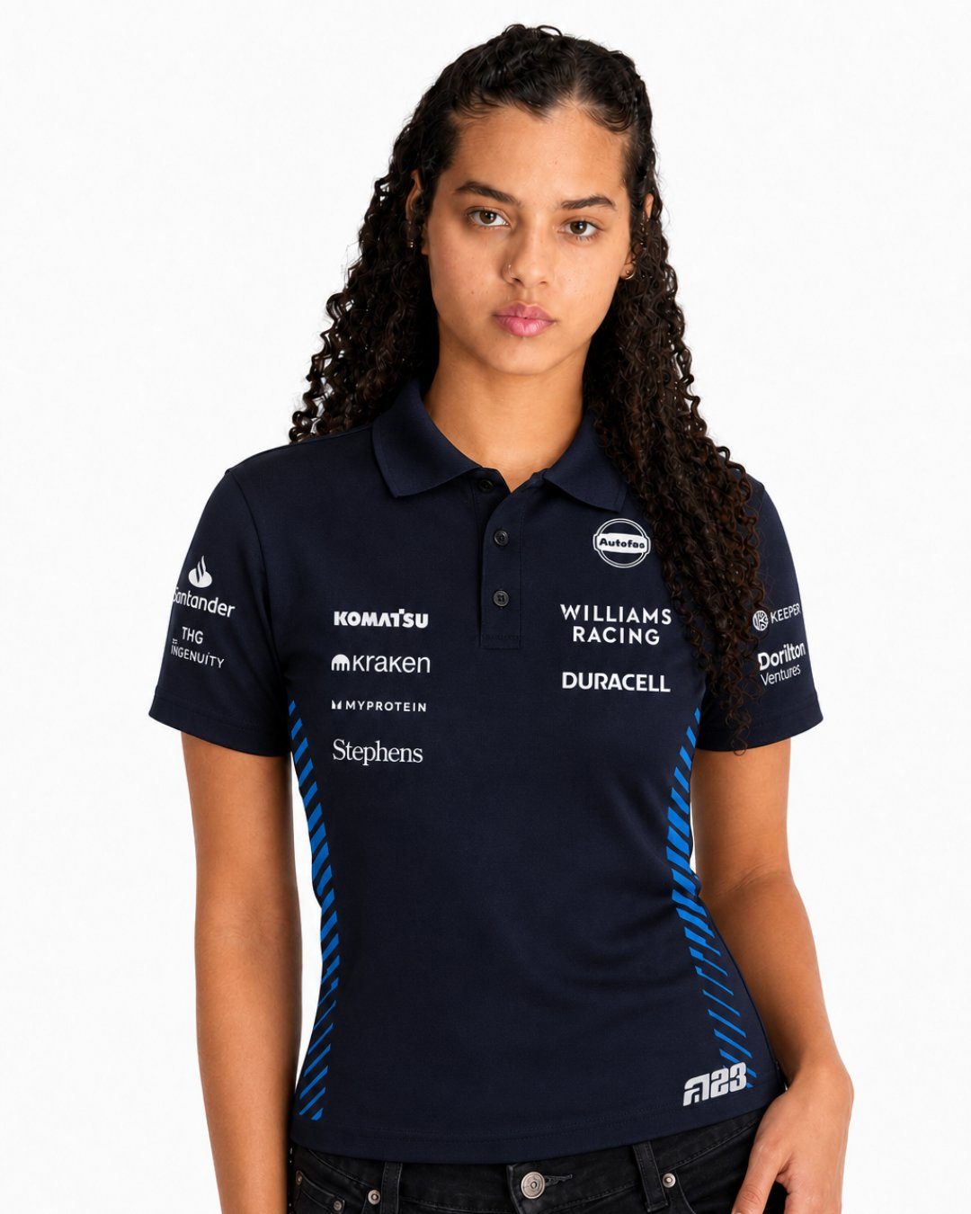 Camiseta Polo Williams Alex Albon Azul Marinho 2025