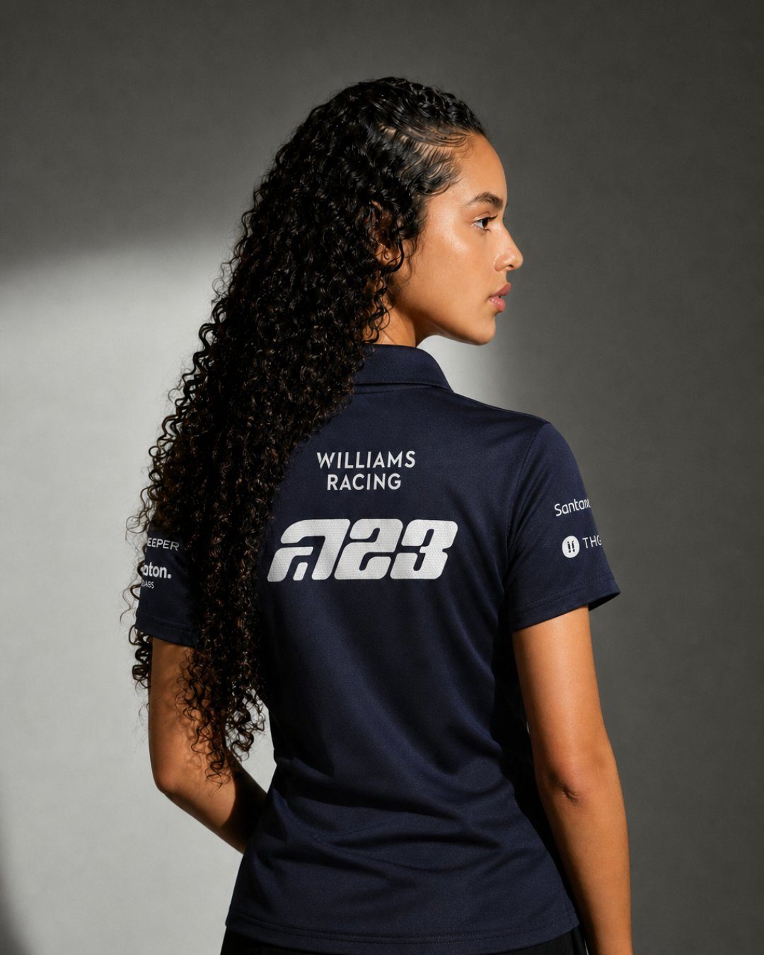 Camiseta Polo Williams Alex Albon Azul Marinho 2025