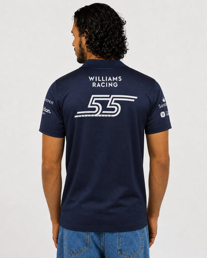 Camiseta Polo Williams Carlos Sainz Azul Marinho 2025