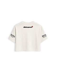 Cropped F1 McLaren Marlboro Retrô off white — costas com o logo McLaren