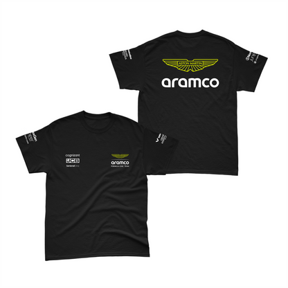 Camiseta Algodão Aston Martin 2024 Preta