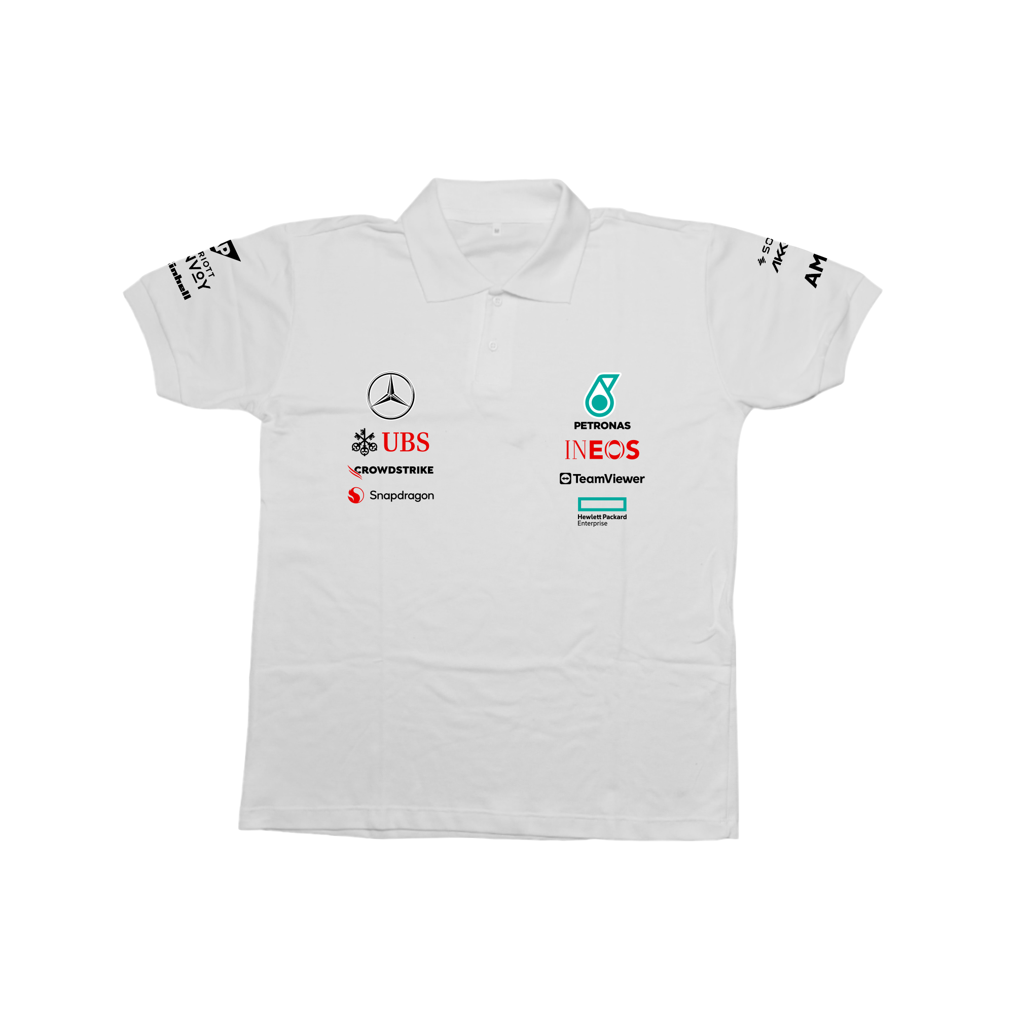 Camisa Polo George Russell Mercedes 2024 Branca