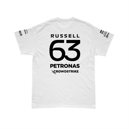 Camiseta Algodão Mercedes 2024 Branca George Russell