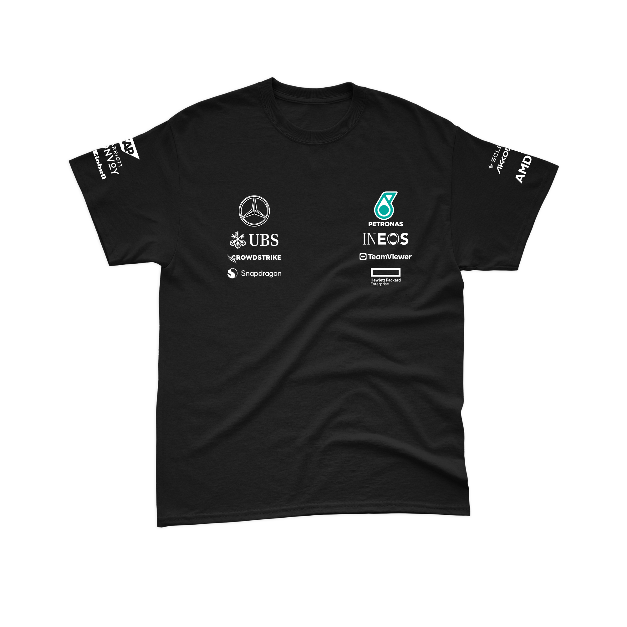 Camiseta Algodão Mercedes 2024 Preta