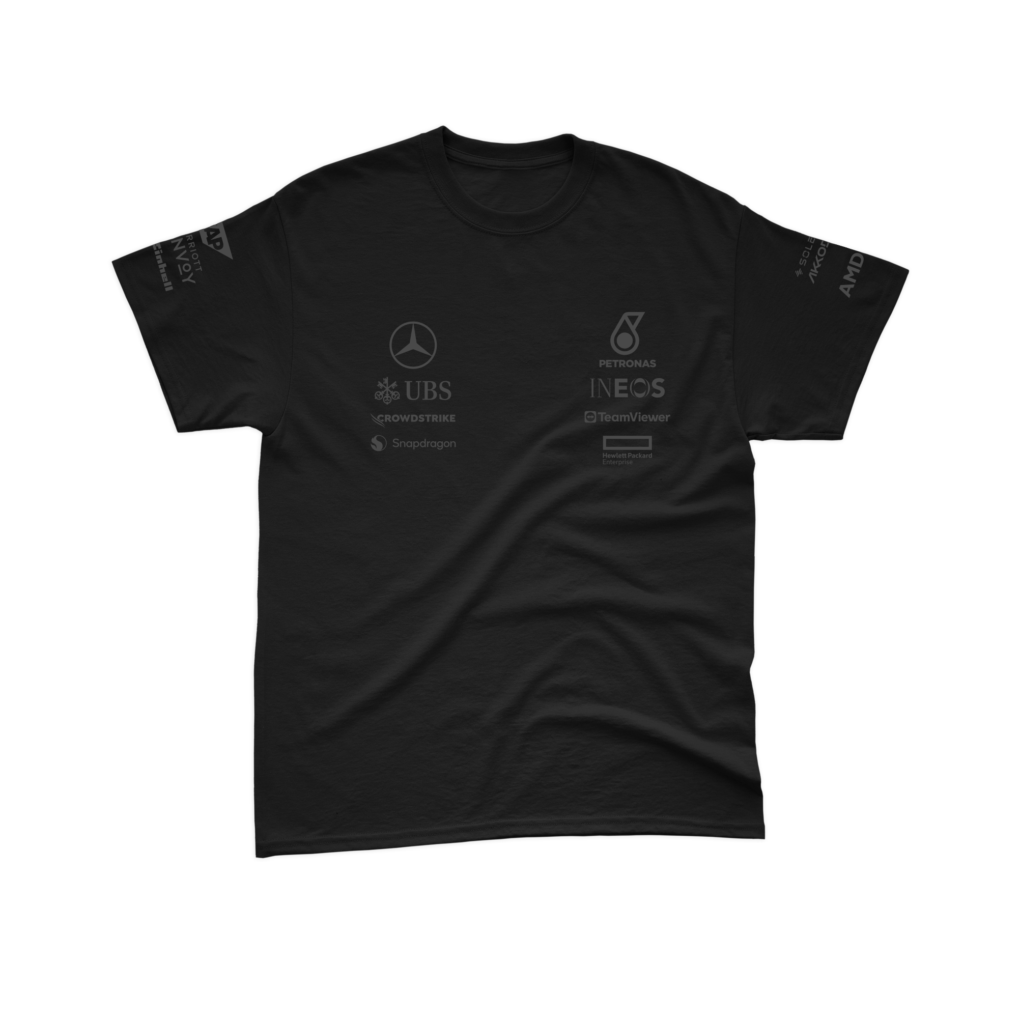 Camiseta Algodão Mercedes 2024 All Black George Russell