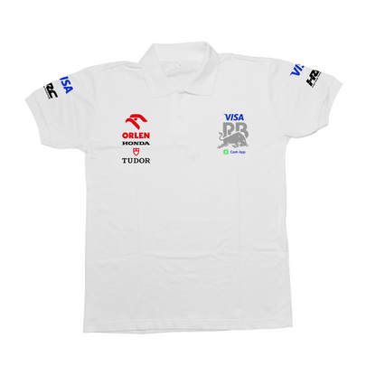 Camisa Polo Daniel Ricciardo Visa Racing Bulls Branca 2024