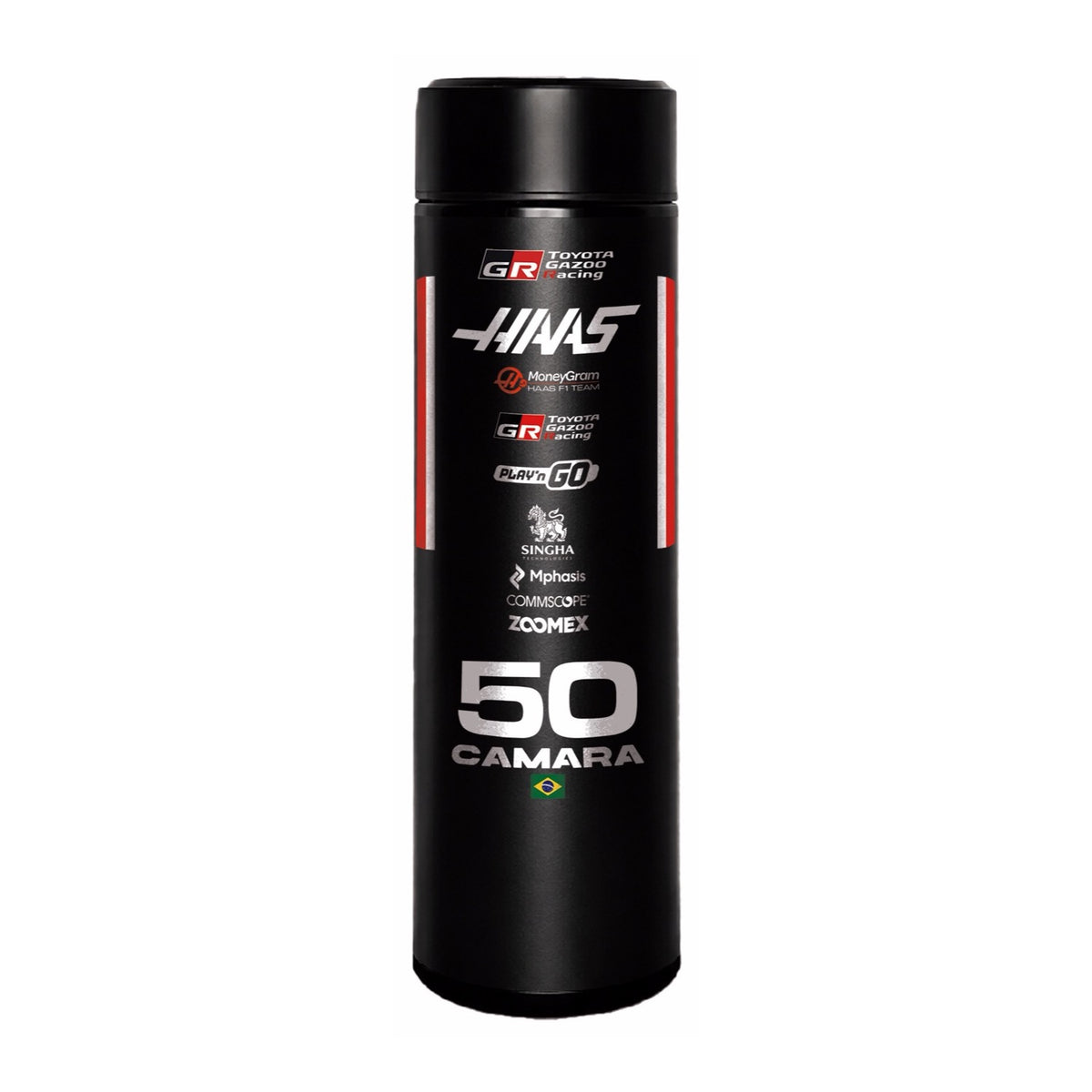 Garrafa térmica preta Haas Rafael Câmara 50 — frente