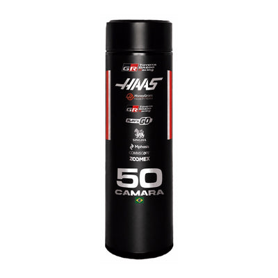 Garrafa térmica preta Haas Rafael Câmara 50 — frente
