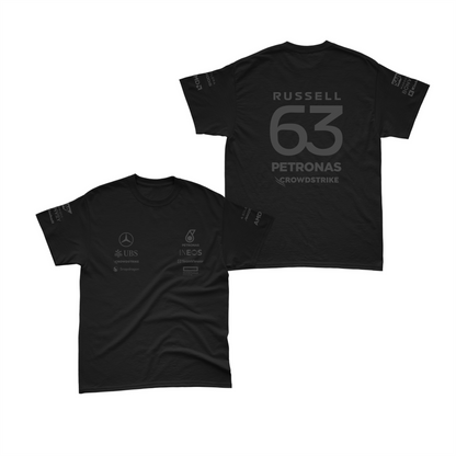 Camiseta Algodão Mercedes 2024 All Black George Russell