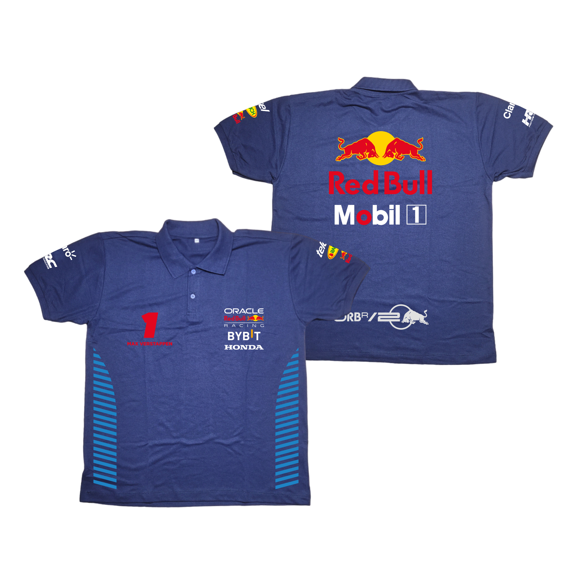 Camisa Polo Max Verstappen Red Bull Racing 2024 Azul Mrinho