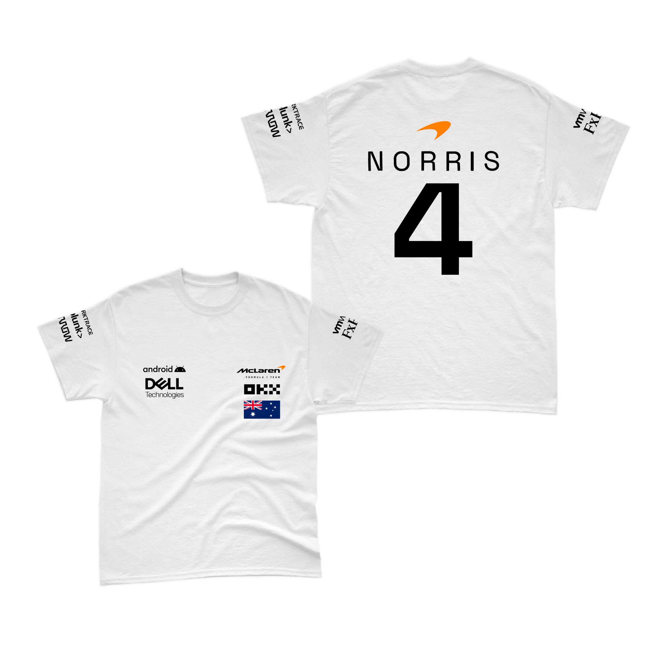 Camiseta Algodão Lando Norris Mclaren 2024 Branca