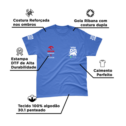 Camiseta Algodão Daniel Ricciardo Visa Racing Bulls Azul Royal 2024