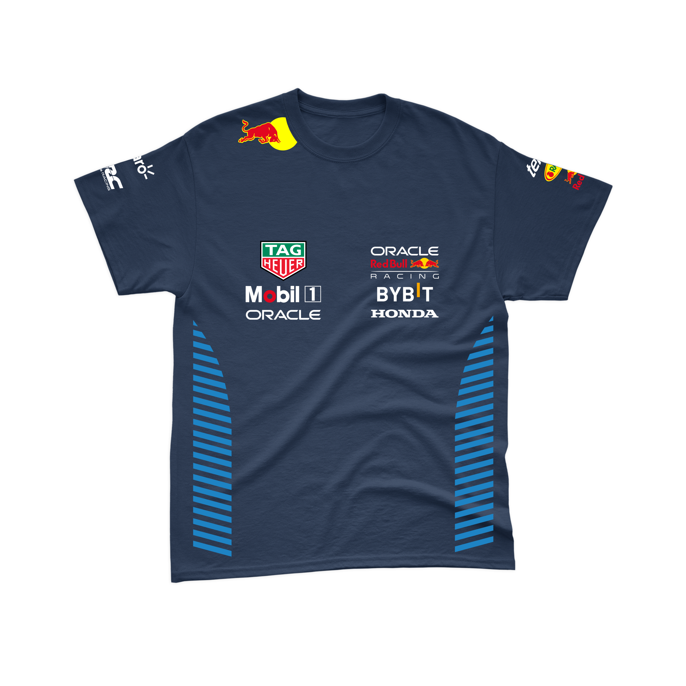 Camiseta Algodão Red Bull Racing 2024 Azul Marinho