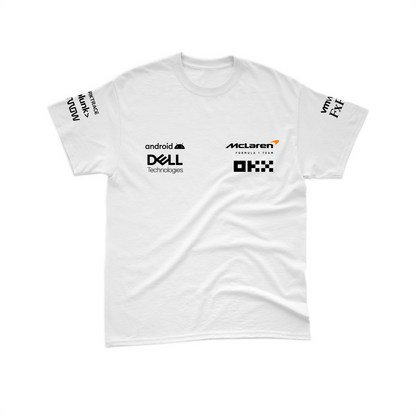 Camiseta Algodão Mclaren 2024 Branca