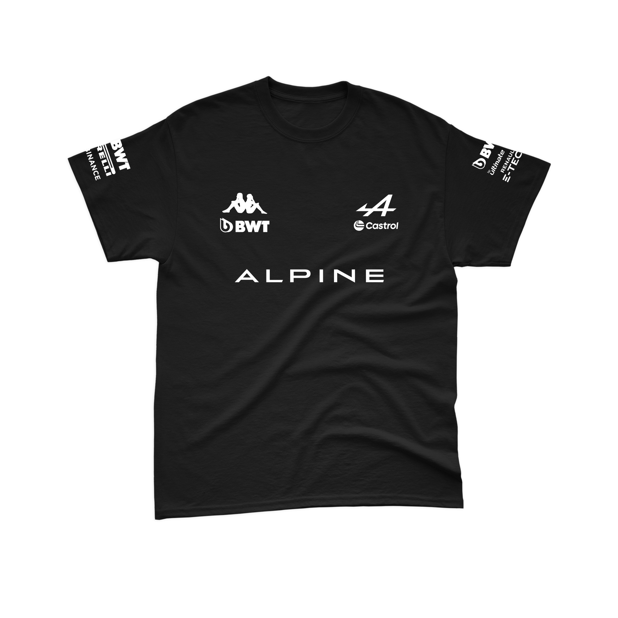 Camiseta Algodão Pierre Gasly Alpine 2024 Preta