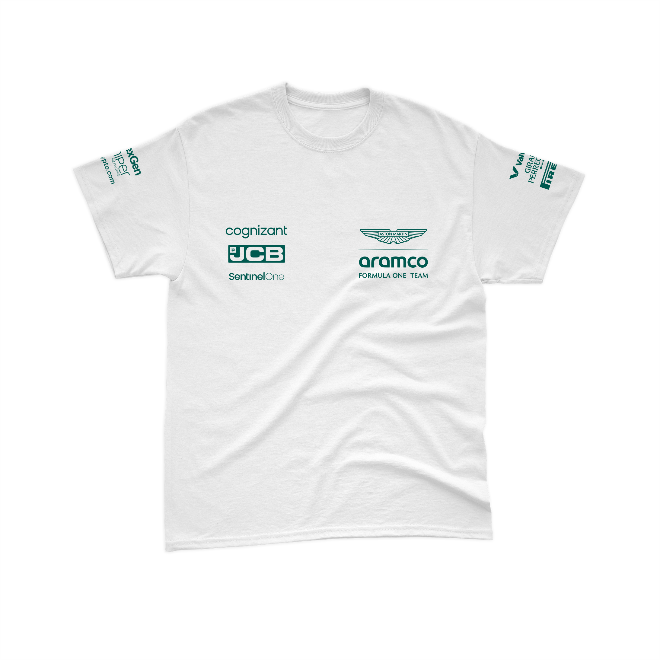 Camiseta Algodão Aston Martin 2024 Branca