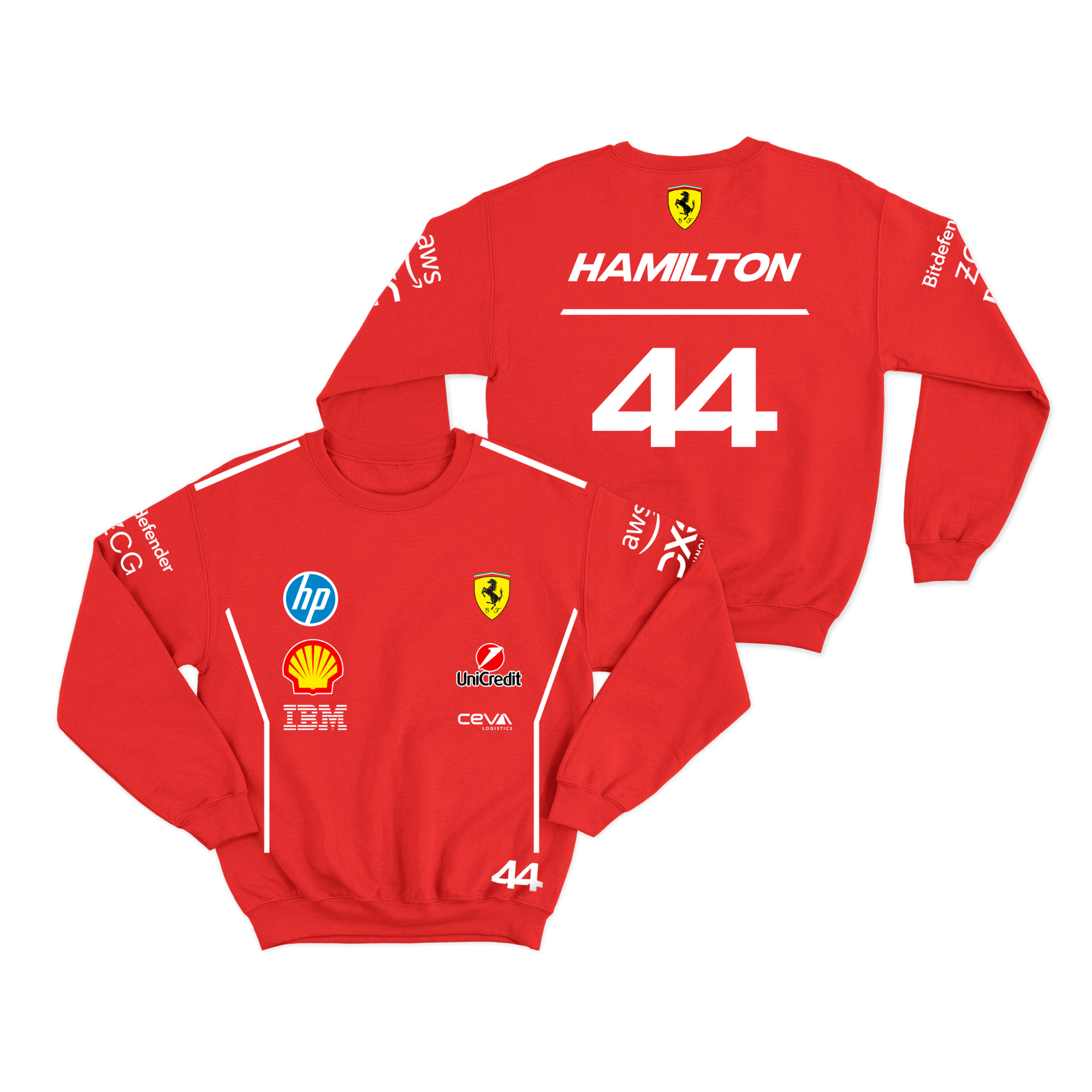 Moletom Ferrari Lewis Hamilton 2025 Vermelho